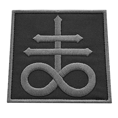 Subdued Leviathan Kreuz Crux Satanus Satan Dämon Symbol Morale Stickerei Klettverschluss Patch von LEGEEON