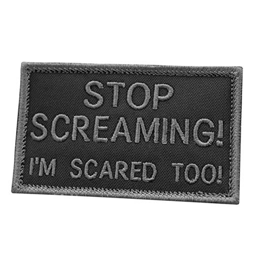 Subdued Stop Screaming I am Scared Too 2x3.25 US Tactical Morale Fastener Cap Patch von LEGEEON