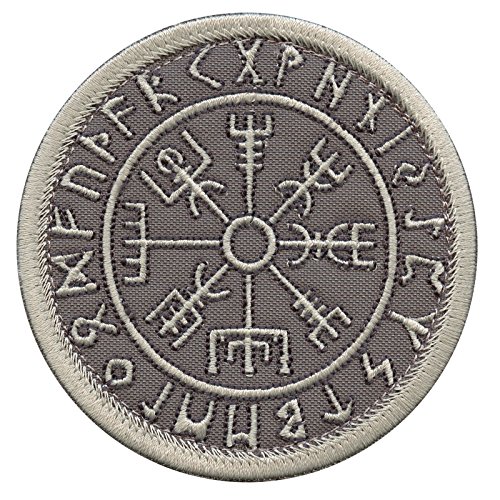 Subdued Vegvisir Viking Compass ACU Norse Icelandic Rune Morale Tactical Heathen Pagan Fastener Patch von LEGEEON