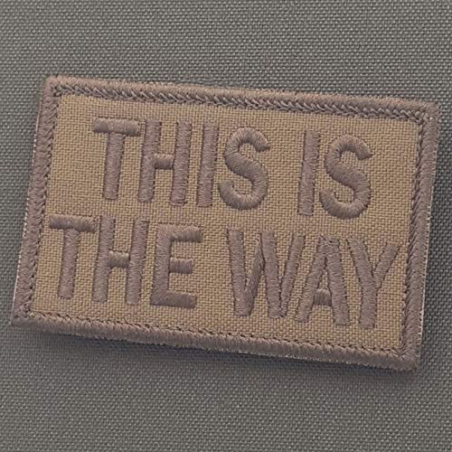 Tan This Is The Way 2x3.25 Coyote Brown Morale Tactical Military Hook Patch von LEGEEON