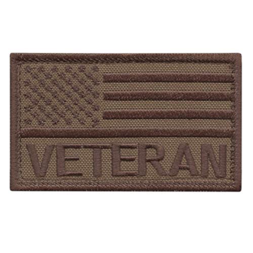 Tan USA American Flag Veteran Vet Coyote 2x3.25 Morale Tactical Hook Patch von LEGEEON