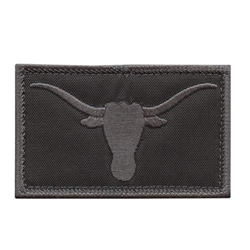 Texas Longhorn Blackout Subdued Lone Star USA Army Tactical Morale Hook Cap Patch von LEGEEON