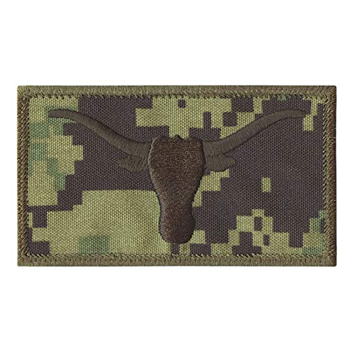 Texas Longhorn NWU Type III US Navy Standard Size 2-1/8x4 inch AOR2 USN Tactical Morale Hook Patch von LEGEEON