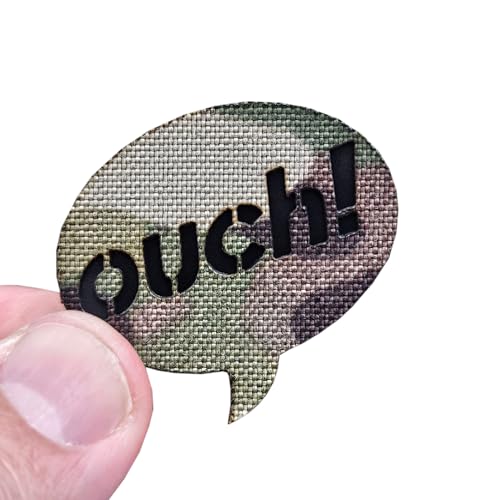 Tiny Funny Ouch Pouch Lasercut Patch Speech Bubble [Multicam] von LEGEEON