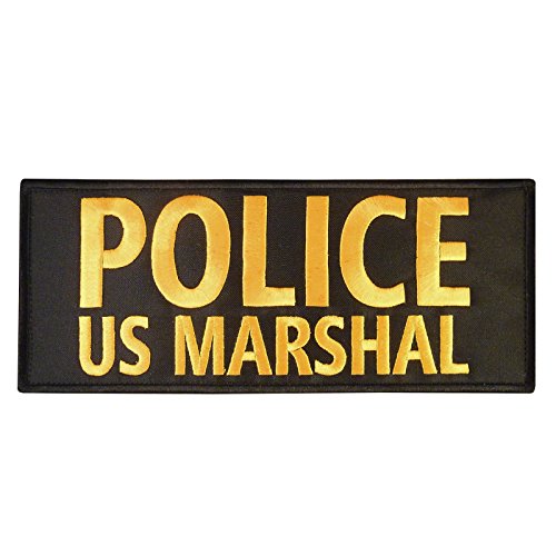 US MARSHAL Large XL 10x4 inch Blue Line Law Enforcement SWAT Tactical Hook Patch von LEGEEON