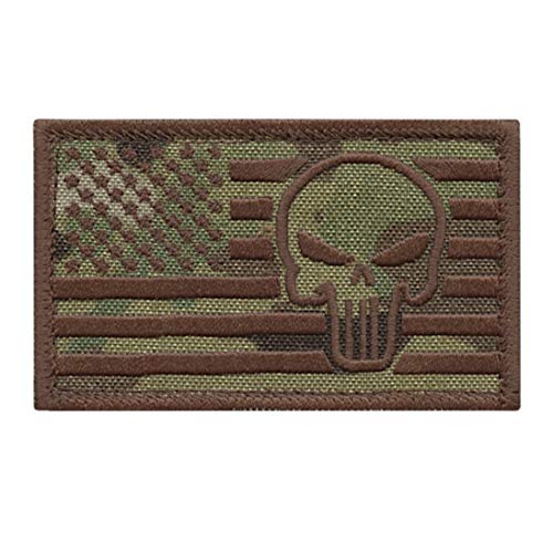 USA Flag Punisher Multicam OCP Stars And Stripes 2x3.25 Army Morale Tactical Hook Patch von LEGEEON