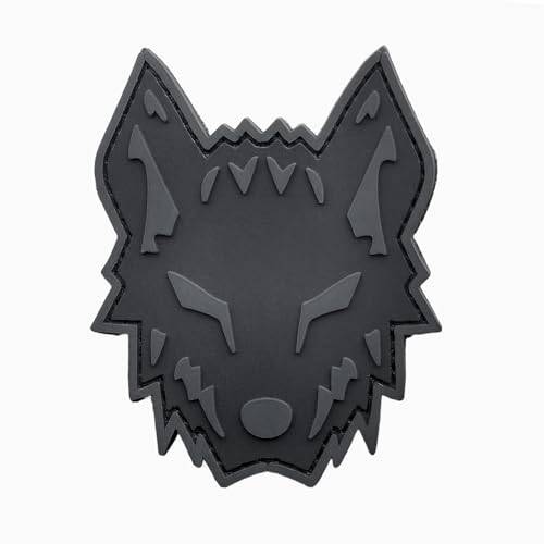 Wolf Morale Wolfpack PVC Patch [Subdued, Blackout] Kompatibel mit Klett-Patches für Hüte, Taktische Patches, Molle Zubehör Militär Patches, Rucksack Patches, Patches für Rucksäcke von LEGEEON