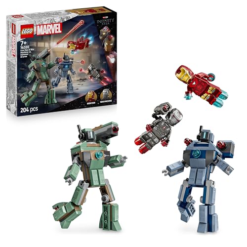 LEGO ǀ Marvel Iron Man & War Machine vs. Hammer-Drohnen - Superhelden Spielzeug für Jungen und Mädchen - Minifiguren zum Bauen und Spielen - Kreatives Geschenk für Kinder ab 7 Jahren - 76320 LEGO ǀ Marvel Iron Man & War Machine vs. Hammer-Drohnen - Superhelden Spielzeug für Jungen und Mädchen - Minifiguren zum Bauen und Spielen - Kreatives Geschenk für Kinder ab 7 Jahren - 76320 von LEGO