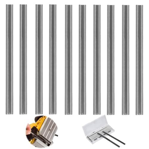 10 Stück 82mm Hobelmesser HSS, Wendemesser Hobelmesser Messer 82 x 5,5 x 1,2mm, Holz Ersatzmesser Wendeklingen für Bosch Hobel, Handhobel, Holzbearbeitungsmaschinen von LEIBOCHAO