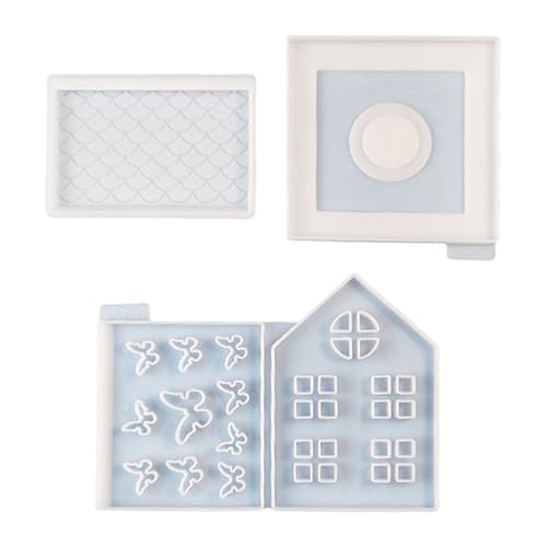 3pcs/Set Butterfly House Silikonform Für DIYs Gips Kerzenhalter Ornament Betonform Schimmelpilze Gussguss Schimmelpilze Dekore von LEIDJGUN