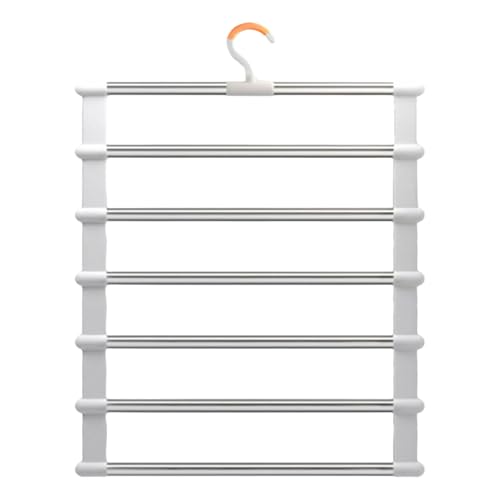 Einfacher Speicher Mehrstufiger Metallhosen Kleiderbügel Easy Storage Multi Layer Folding Pant Hanger Organisatoren Mit Starkem Clip von LEIDJGUN