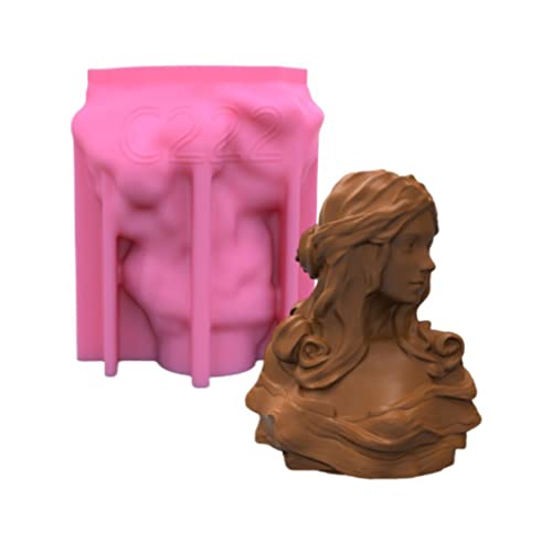 LEIDJGUN 3D-Statuen-Kerzen-Silikonform für handgefertigte Desktop-Dekoration, Gips, Epoxidharz, Kerzenform für Heimdekoration von LEIDJGUN