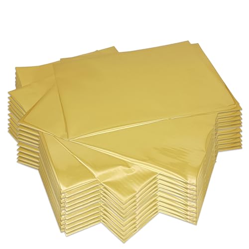 LEIDJGUN 50 Blatt A 4 Heißfolienprägepapiere Goldfolien Transferfolienpapier Zum Basteln Prägen Scrapbooking Karten von LEIDJGUN