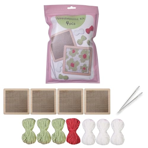 LEIDJGUN Blumen Untersetzer Häkelsets Nadelspitzen Starter Sets Mit Haken Nadelspitzen Sets Häkel Starter Sets Für Bastelliebhaber von LEIDJGUN