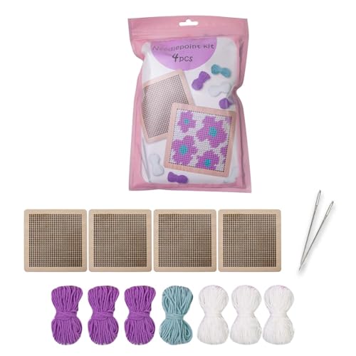 LEIDJGUN Blumen Untersetzer Häkelsets Nadelspitzen Starter Sets Mit Haken Nadelspitzen Sets Häkel Starter Sets Für Bastelliebhaber von LEIDJGUN