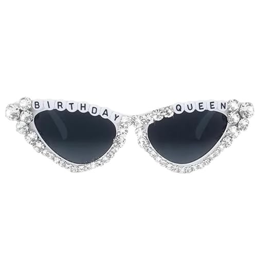 LEIDJGUN Brille Geburtstag Mädchen Brille mit Strass Party Brille Geburtstag Königin Brille von LEIDJGUN