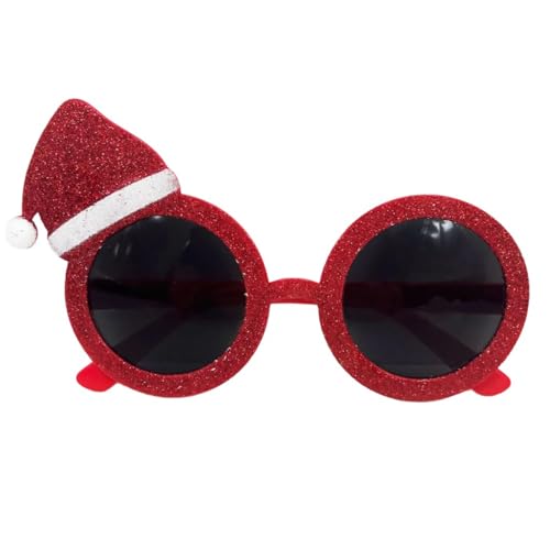 LEIDJGUN Einzigartige Urlaubsbrille für Weihnachtsfeiern, lustige Cartoon-Weihnachtsmann-Brille, Rahmen, Urlaub, Party, Kostüm, Brillen, Requisiten von LEIDJGUN