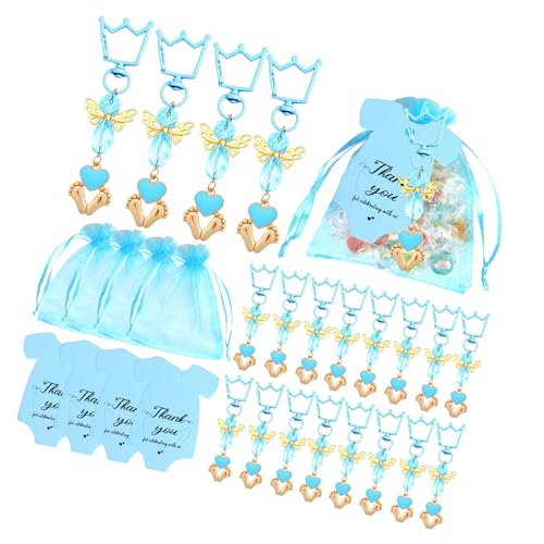 LEIDJGUN Handgefertigte Schlüsselanhänger für Babypartys, Dankeskarten, Hochzeit, Souvenir, Taufen, Dekoration, Partyzubehör, 20 Stück von LEIDJGUN