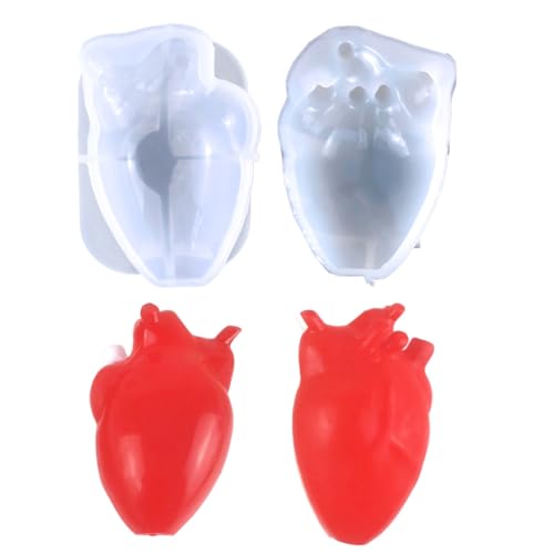 LEIDJGUN Silikonform in Herzform, für Seife, Kerzen, Ton, Seife, Silikonform von LEIDJGUN