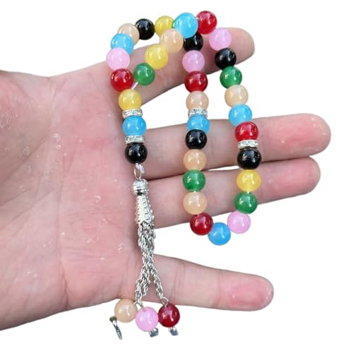 Tasbih Gebets-Rosenkranz-Perlen, modisch, dekorative Quasten, Religionsschmuck, Partyzubehör, 33 Stück von LEIDJGUN