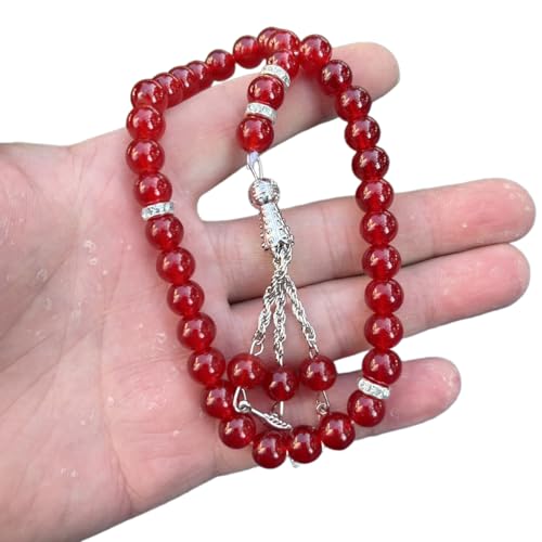 Tasbih Gebets-Rosenkranz-Perlen, modisch, dekorative Quasten, Religionsschmuck, Partyzubehör, 33 Stück von LEIDJGUN