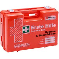 LEINA-WERKE Erste-Hilfe-Koffer Pro Safe Hygiene & Desinfektion DIN 13157 + Erweiterung orange von LEINA-WERKE