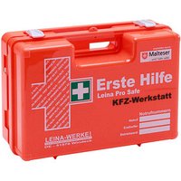 LEINA-WERKE Erste-Hilfe-Koffer Pro Safe KFZ-Werkstatt DIN 13157 + Erweiterung orange von LEINA-WERKE