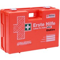 LEINA-WERKE Erste-Hilfe-Koffer Pro Safe plus Elektro DIN 13169 + Erweiterung orange von LEINA-WERKE