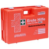 LEINA-WERKE Erste-Hilfe-Koffer Pro Safe plus Holzverarbeitung DIN 13169 + Erweiterung orange von LEINA-WERKE