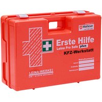 LEINA-WERKE Erste-Hilfe-Koffer Pro Safe plus KFZ-Werkstatt DIN 13169 + Erweiterung orange von LEINA-WERKE