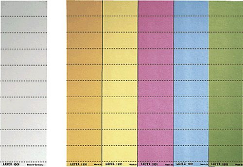 Leitz Beschriftungsschilder/1901-00-25 60x21mm rot 120g/qm Inh.100 von LEITZ