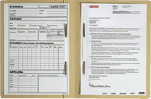 Leitz Zweifalzhefter/3030-00-11 240x318mm für:A4 chamois 320g/qm Inh.1 von LEITZ