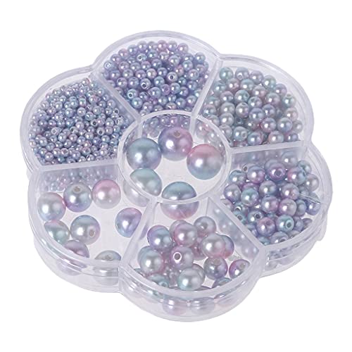1 Box Meerjungfrauen-Perlen mit runden Löchern, gemischte Farben, magische Perlen zum Basteln, 3/4/5/6/8/10/12 mm von LEJIAJU