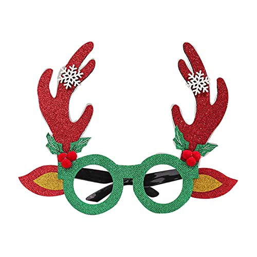 LEJIAJU Weihnachten Rentier Geweih Haarreifen Weihnachten Stirnband Kopfbedeckung Glitzer Rentier Kopfschmuck Brille Rahmen Requisiten von LEJIAJU