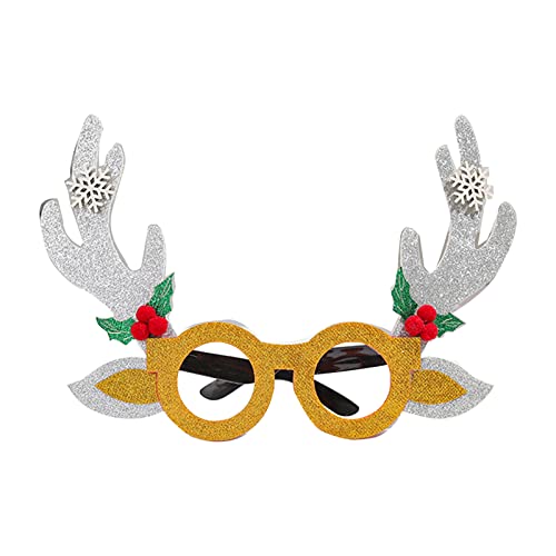 LEJIAJU Weihnachten Rentier Geweih Haarreifen Weihnachten Stirnband Kopfbedeckung Glitzer Rentier Kopfschmuck Brille Rahmen Requisiten von LEJIAJU