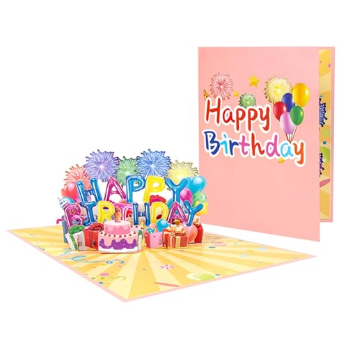 Multifunktionale 3D-Kuchen-Grußkarte, Segenskarte, Karten für Geburtstagsfeiern, Nachrichtenumschlag für Mutter, Ehefrau, Ehemann von LEJIAJU