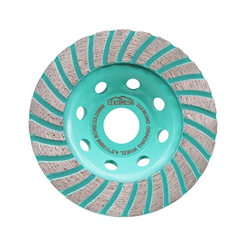 Diamant Schleifscheibe 115mm - Turbo-Segmente Diamant Schleiftopf für Beton, Granit, Marmor, Mauerwerk, Betonschleiftopf, LEKOMESH von LEKOMESH