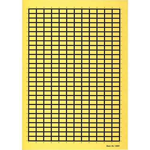 LEMAX® Etiketten,mit Rand,zum Selbstbeschriften,gelb,Gewebefolie,15x9mm,348/Bogen von LEMAX