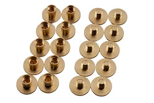 100x Buchschrauben/Chicagoschrauben, Messing, 7 mm Füllhöhe, 10 mm Kopf von LENNIE