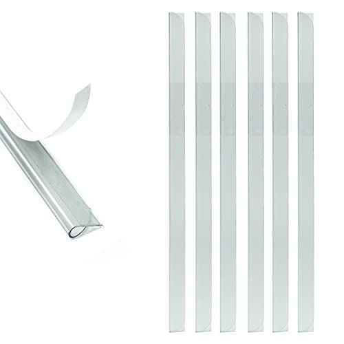 LEO’s - 100 x Klemmschienen selbstklebend Transparent DIN A4 (297 mm) FH 3-4mm für ca. 30 Blatt - Klemmschiene zum Binden von ungelochten Papier Unterlagen & Blattsammlungen - Klemmleiste aus Hart-PVC von LEO's