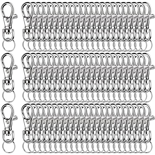 LEOBRO 240Stück Schlüsselring, Schlüsselanhänger,120 Stück Karabiner Schlüsselanhänger und 120 Stück Schlüsselringe, Karabinerhaken für Schlüsselbund, Schlüsselringe für Schlüsselanhänger von LEOBRO