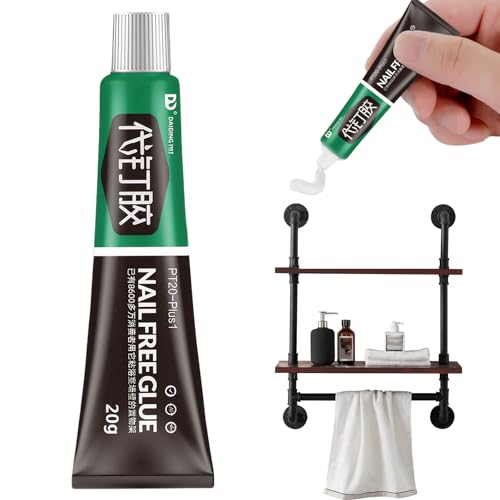 Alleskleber Extra Stark Wasserfest,Nail Free Glue Kleber,Nagelfreier Kleber,Nail-Free Glue Adhesive Sealant,Alleskleber Nail-Free Glue Adhesive Sealant for Resin Ceramic Metal Glass (60g) von LEOEASIY