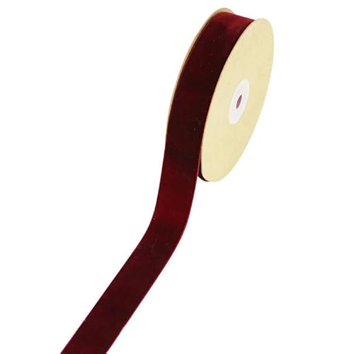 (10 Meter/Rolle) 25 mm Samtband, weihnachtliche Spitzenbänder, Großhandel, Geschenkverpackung, Dekoration, handgefertigt, Weihnachtsfeier-Dekoration, Burgunderrot, 25 mm von LEPIZ