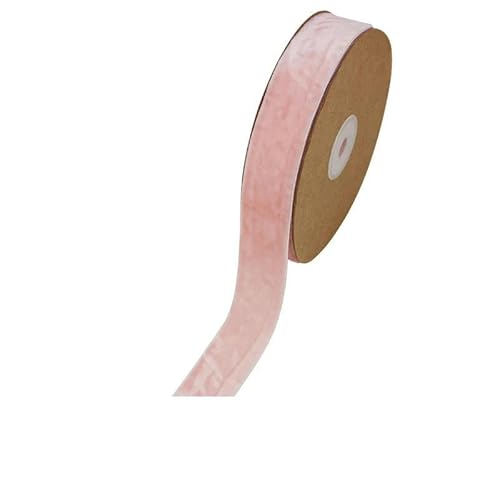 (10 Meter/Rolle) 25 mm Samtband, weihnachtliche Spitzenbänder, Großhandel, Geschenkverpackung, Dekoration, handgefertigt, Weihnachtsfeier-Dekoration, Rosa, 25 mm von LEPIZ