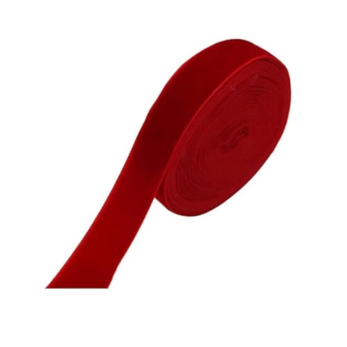 (10 Meter/Rolle) 25 mm Samtband, weihnachtliche Spitzenbänder, Großhandel, Geschenkverpackung, Dekoration, handgefertigt, Weihnachtsfeier-Dekoration, rot, 25 mm von LEPIZ