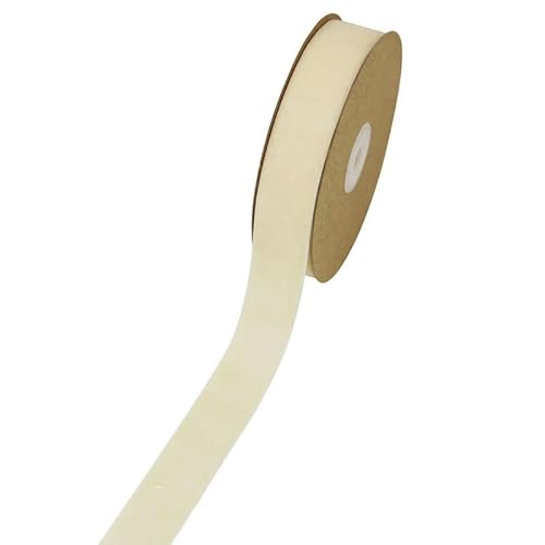 (10 Meter/Rolle) 25 mm Samtband, weihnachtliche Spitzenbänder, Großhandel, Geschenkverpackung, Dekoration, handgefertigt, Weihnachtsfeier-Dekoration-Beige-25 mm von LEPIZ