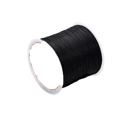 0,5–1,0 mm elastische Kordel zum Perlenfaden, Stretchschnur, Faser-Bastelschnur zur Schmuckherstellung, DIY-Armbänder mit Rocailles-Perlen, 1 mm, 10 m, Schwarz von LEPIZ