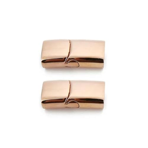 1 Stück Edelstahl Magnetverschlüsse Verbinder Lederband Magnet Spitze Schnalle Armband Endkappen Armbänder Befunde Schmuck-Roségold-10mm5mm von LEPIZ