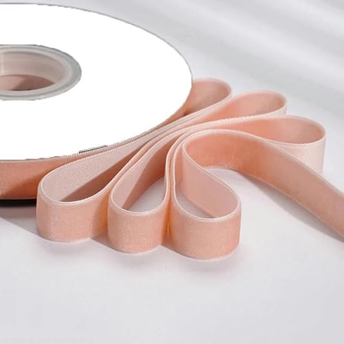 10 Yards 15 mm Samtband Hochzeitsfeier-Dekoration handgefertigtes Band Geschenkverpackung Haarschleife DIY Weihnachtsband-Champagner-Breite 15 mm von LEPIZ