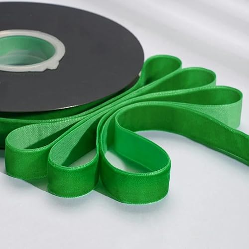 10 Yards 15 mm Samtband Hochzeitsfeier Dekoration handgefertigtes Band Geschenkverpackung Haarschleife DIY Weihnachtsband-Grün-Breite 15 mm von LEPIZ